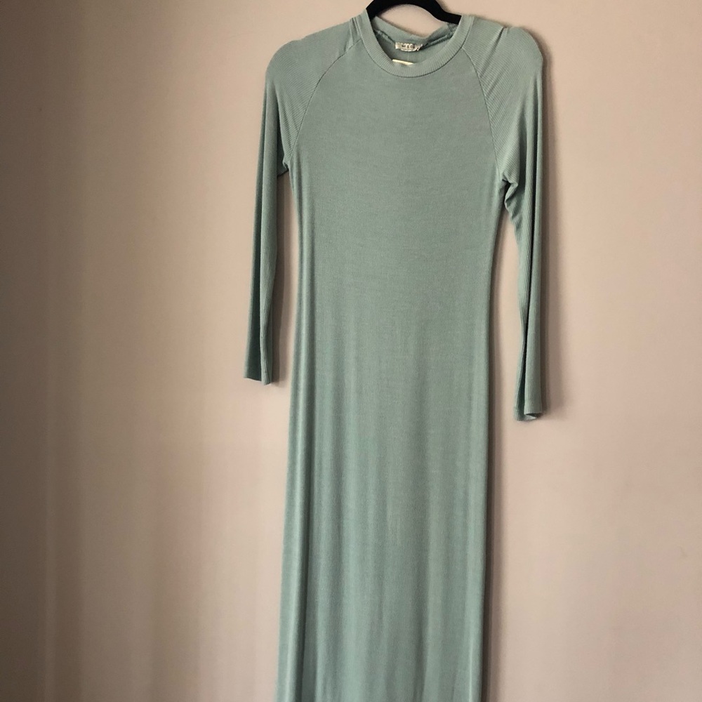 Mint green Coloured long dress